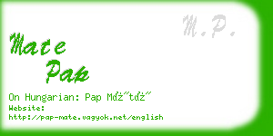 mate pap business card